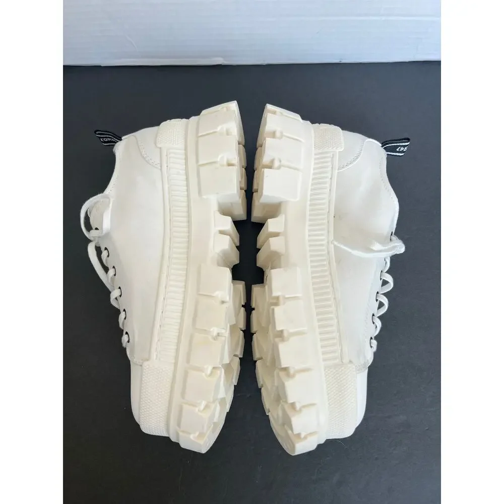 NWT Palladium Revolt‎ Lo Tx White Low Top Lace Up Platform Casual Sneakers 9.5